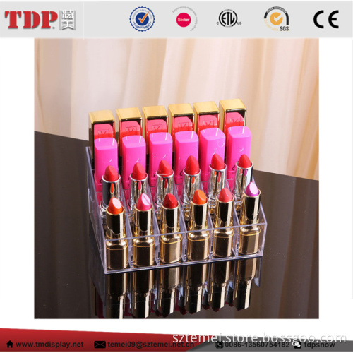 Display Cosmetic Organizer Makeup Case Storage Clear Acrylic 24 Lipstick Holder
